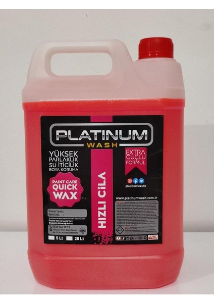 Platınum Wash Konsantre Hızlı Cila 5l