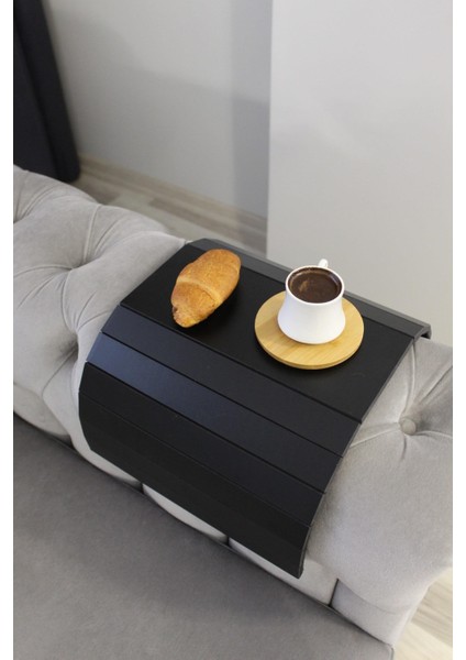 Portatif Koltuk Kolçak Sehpası Yan Sehpa Siyah fiyatları