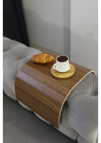 Portatif Koltuk Kolçak Sehpası Yan Sehpa Ceviz modelleri