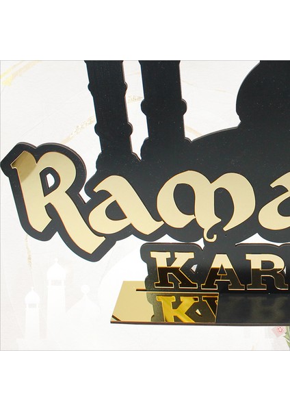Ramadan Kareem Pleksi Dekoratif Masa Süsü, 47cm x 30cm modelleri