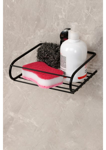 Paslanmaz Şampuanlık, Mini Sepet, Mutfak Rafı (pmssiyah) indirimleri