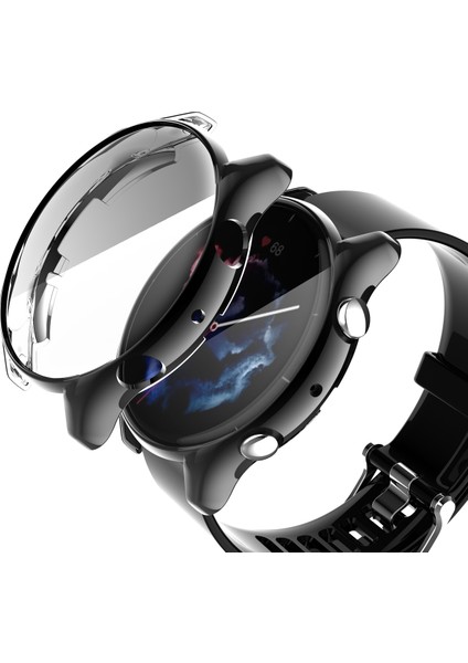 Amazfit Gtr 3 Pro Önü Kapalı Tasarım Yumuşak Silikon Kılıf - Siyah