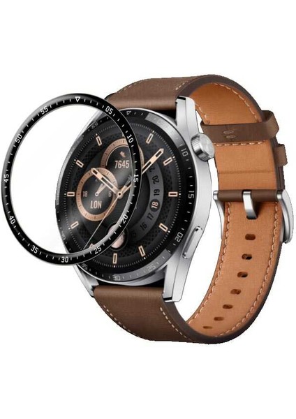 Huawei Watch GT 3 Akıllı Saat Cam Ekran Koruyucu PPMA Pet 46mm Siyah