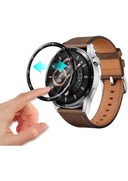 Huawei Watch GT 3 Akıllı Saat Cam Ekran Koruyucu PPMA Pet 46mm Siyah modelleri