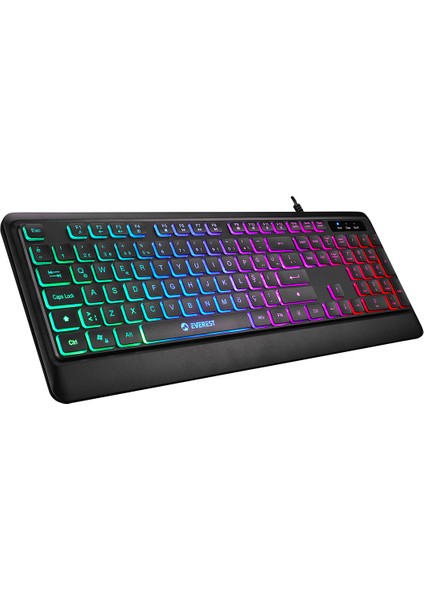 KB-2025 Rtm Rainbow Aydınlatmalı Backlight Membrane Gaming Oyuncu Klavye Profesyonel Klavye