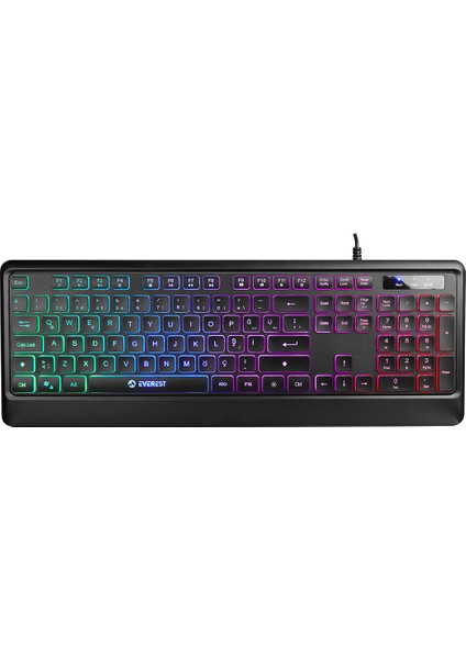 KB-2025 Rtm Rainbow Aydınlatmalı Backlight Membrane Gaming Oyuncu Klavye Profesyonel Klavye