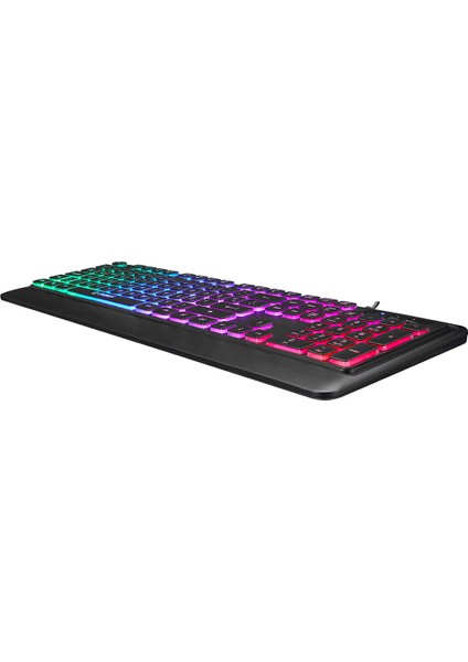 KB-2025 Rtm Rainbow Aydınlatmalı Backlight Membrane Gaming Oyuncu Klavye Profesyonel Klavye