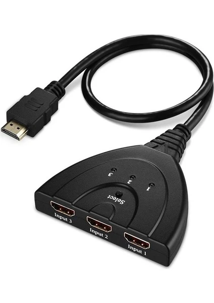 2058 3 Port Hdmi Switch Çoğaltıcı Çoklayıcı 3 GİRİŞ 1 ÇIKIŞ