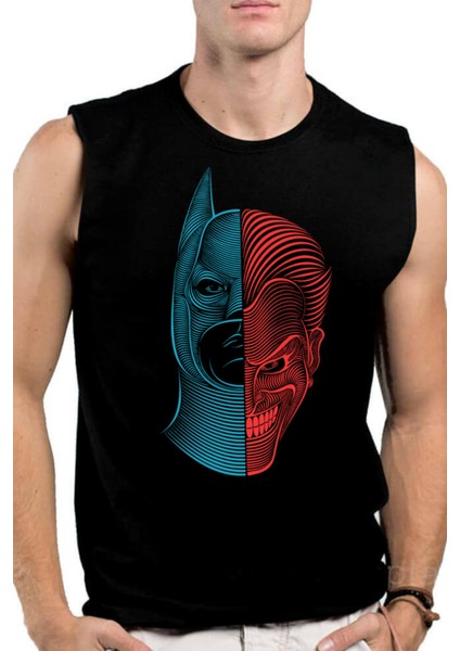 Yarım Kahraman Siyah Kesik Kol | Kolsuz Erkek T-Shirt | Atlet