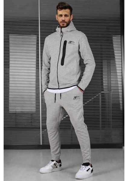 Gri Baskılı Regular Fit Erkek Eşofman Takımı fiyatları