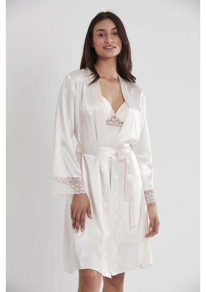 4285 Ikili Saten Gecelik - Sabahlık Takımı