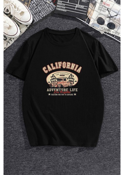 California Baskılı Tshirt