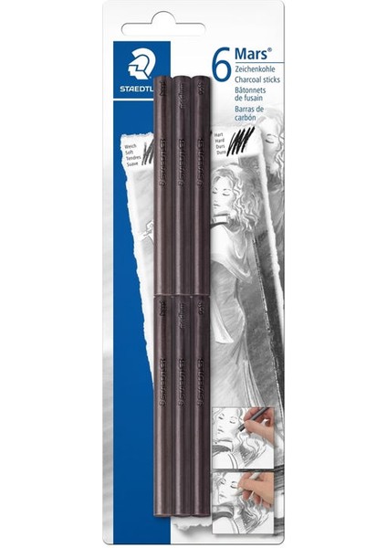 Mars Charcoal Kömür Füzen Seti 6'lı