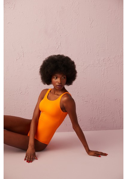 Açık Turuncu Basic Sport Mayo