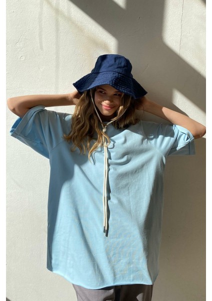 Mavi Oversize Basic Kadın Tişört fiyatları