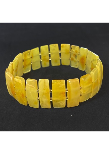 Kehribar Doğal Taşlı Rolex Bileklik Doğal Çakra Burç Taşı