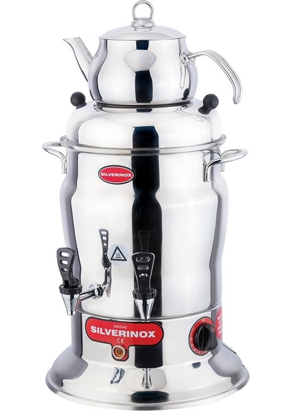Silverinox 16 Litre Çift Demlik Çay Semaveri Otomatı Makinesi