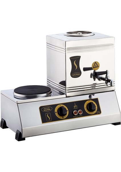 Silverinox 15 Lik Elektrikli 10 Litre 1 Demlikli Çay Kazanı