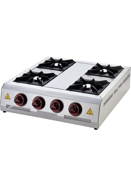 Silverinox Endüstriyel Lpg Tüplü Set Üstü Mini 4 Gözlü Ocak