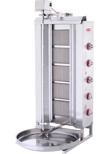Silverinox Lpg Tüplü 5 Radyanlı Üstten Motorlu Döner Ocağı