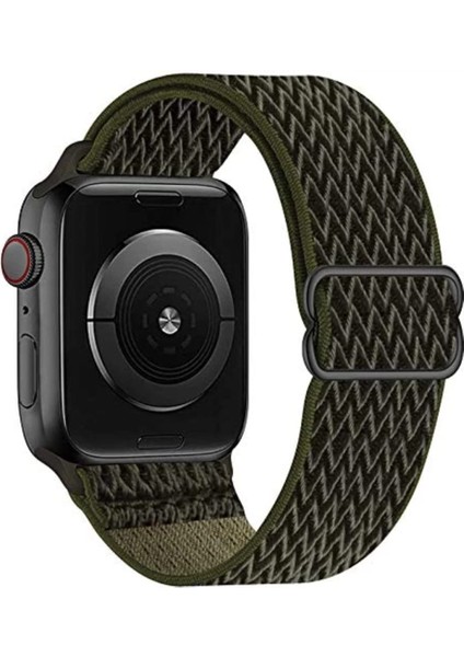 Apple Watch Uyumlu Saat Bandı ( 42-44-45 Mm)Ayarlanabilir Elastik Solo Döngü Kordon