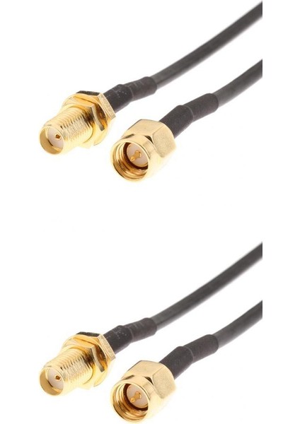 Rp Sma Erkek Kadın Somun Kıvrımlı Kıvrım RG174 Koaksiyel Kablo Jumper Pigtail Yeni (Yurt Dışından)