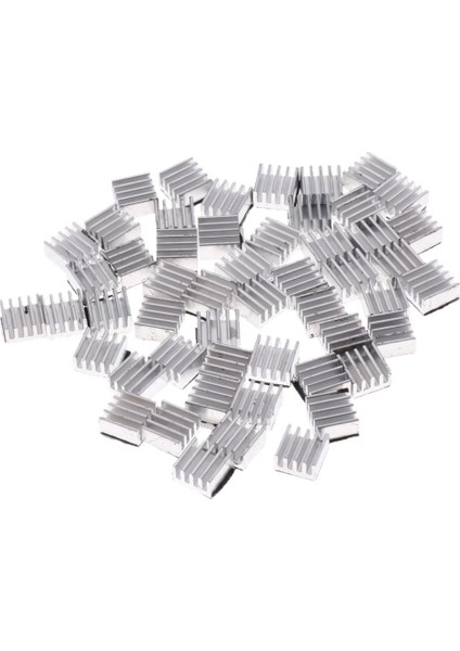 2x 50 Adet Alüminyum Kare Soğutucu Soğutma Soğutucu Fin 8.8X8.8X5MM Gümüş (Yurt Dışından)