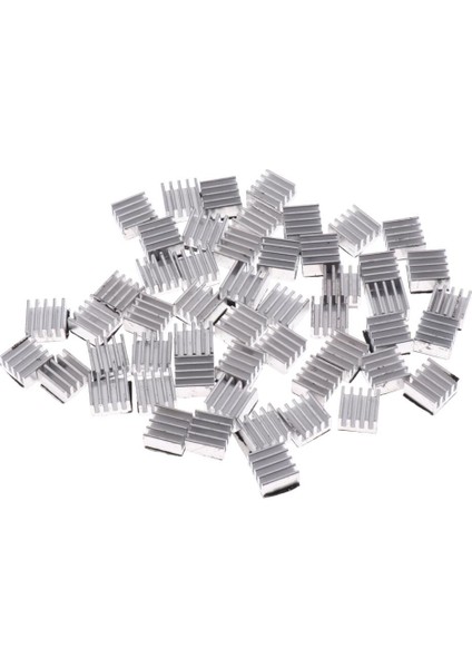 2x 50 Adet Alüminyum Kare Soğutucu Soğutma Soğutucu Fin 8.8X8.8X5MM Gümüş (Yurt Dışından)