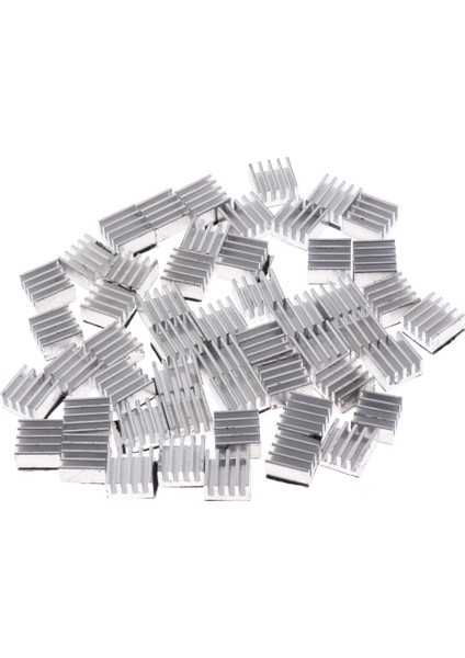 2x 50 Adet Alüminyum Kare Soğutucu Soğutma Soğutucu Fin 8.8X8.8X5MM Gümüş (Yurt Dışından)