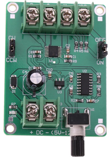 9-12V Dc Fırçasız Motor Sürücü Kurulu Sabit Sürücü 3/4 Tel Yeşil (Yurt Dışından)