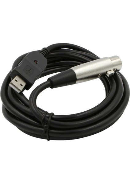 USB Mikrofon Kablosu 3 Pin USB Erkek Xlr Kadın Mic Link Dönüştürücü Kablosu (Yurt Dışından)