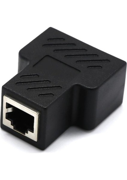 1 - 2 Lan Ethernet Ağ Splitter Genişletici Bağlayıcı Siyah (Yurt Dışından)