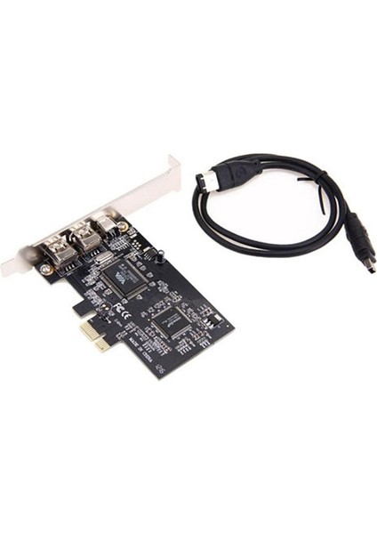Pcı-E Firewire Ieee 1394 3 Port Denetleyici Masaüstü Bilgisayar Için Bağlantı Noktası Adaptörü (Yurt Dışından)
