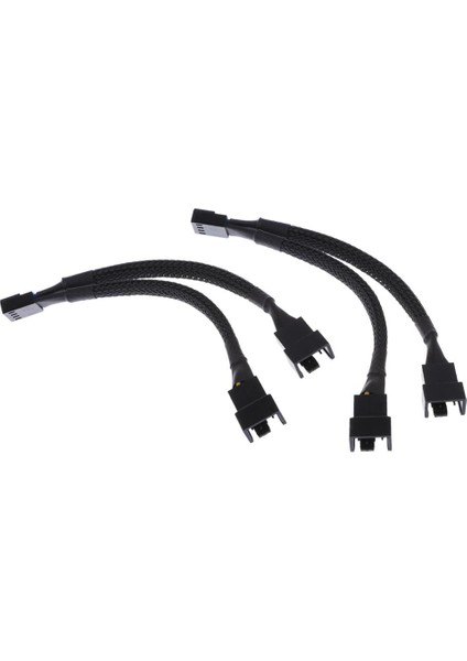 2 Adet 4pin Fan 15 cm Y Splitter Güç Kablosu Bilgisayar Pc Fan Için Siyah Kollu (Yurt Dışından)