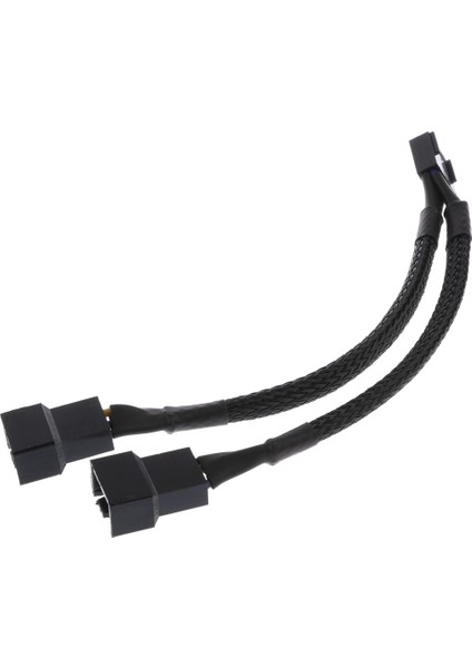2 x 4 15CM Y Sıfırcu Güç Kablosu Siyah Kollu Bilgisayar Pc Fanı Için (Yurt Dışından)