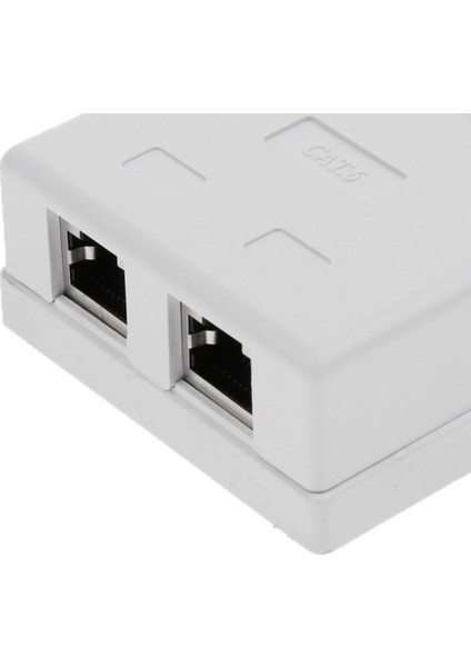 2 Adet 2-Port Cat6 Duvar Yüzey Dağı Kompakt Kutu Ağ Internet Kablosu (Yurt Dışından)