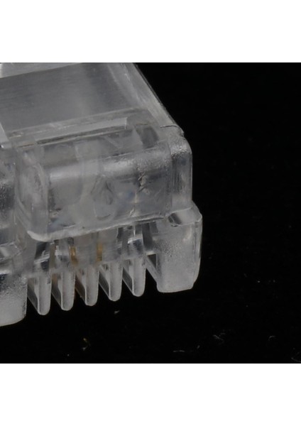 100 Adet 6P2C Telefon Modüler Telefon Kablosu Bağlayıcı Adaptörü Kıvrım RJ11 (Yurt Dışından)