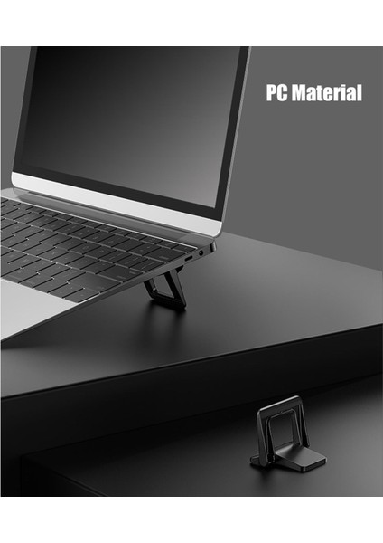 Mini Laptop Standı Riser Katlanabilir Yapışkan Pedleri Tutucu Bilgisayar Dağı (Yurt Dışından)