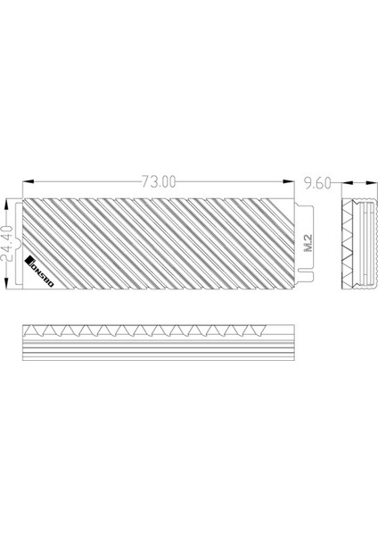 Masaüstü Pc Gri Için 2280 SSD Alüminyum Isı Emici M2 2280 (Yurt Dışından)