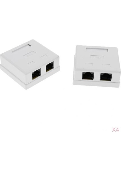 8x Cat6 Yüzey Duvara Montaj Ağı Ethernet Çift Bağlantı Noktası 8P8C (Yurt Dışından)