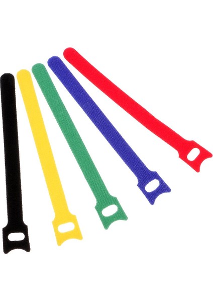 50 Adet Kendinden Yapışkanlı Kanca Döngü Kablosu Bağları Fastener Sapanlar Kordon Organizatör 15 cm (Yurt Dışından)
