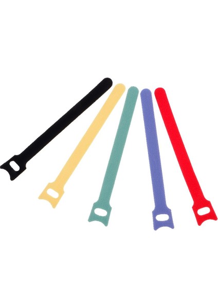 50 Adet Kendinden Yapışkanlı Kanca Döngü Kablosu Bağları Fastener Sapanlar Kordon Organizatör 15 cm (Yurt Dışından)