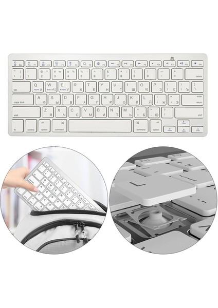 78 Tuşları Kablosuz Bluetooth Klavye Rusça Laptop Tablet Evrensel Için (Yurt Dışından) fırsatları