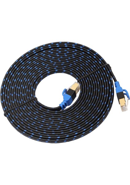 Cat7 Ethernet Kablosu Lan Ağı RJ45 Yama Kablosu Kordon Örgü Nas 10 Gbps 5 M (Yurt Dışından)