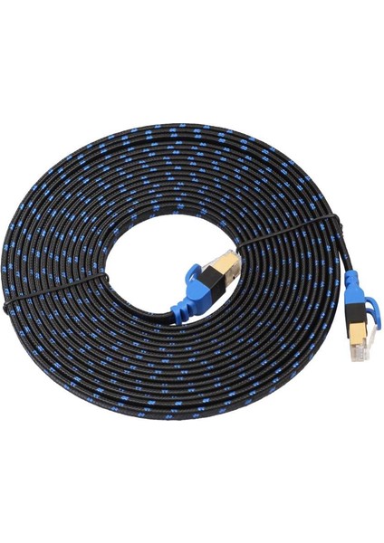 Cat7 Ethernet Kablosu Lan Ağı RJ45 Yama Kablosu Kordon Örgü Nas 10 Gbps 5 M (Yurt Dışından)