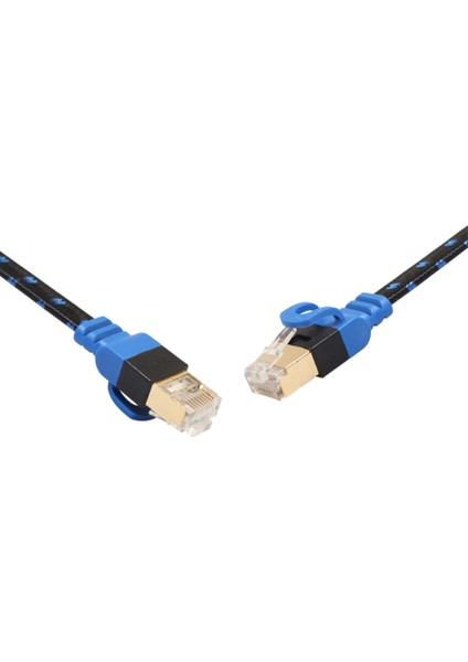 Cat7 Ethernet Kablosu Lan Ağı RJ45 Yama Kablosu Kordon Örgü Nas 10 Gbps 5 M (Yurt Dışından)