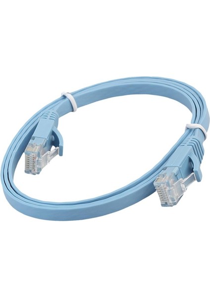 Kedi 6 Ethernet Kablosu, Düz Internet Ağı Tel Cat6 Ethernet Yama Kurşun Bilgisayar Kablosu Snagless RJ45 Konnektörleri Ile - Mavi, 0.5m 0.5m Mavi (Yurt Dışından)