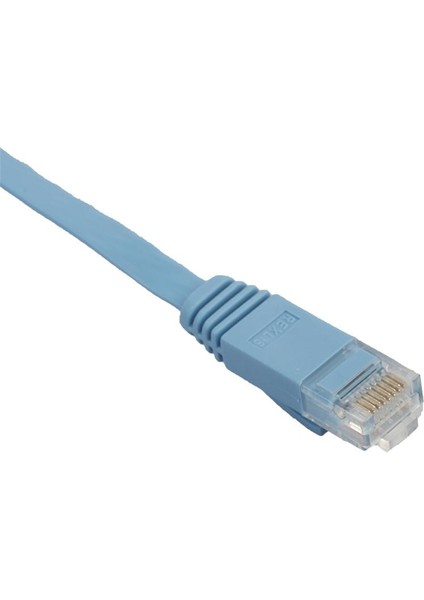 Kedi 6 Ethernet Kablosu, Düz Internet Ağı Tel Cat6 Ethernet Yama Kurşun Bilgisayar Kablosu Snagless RJ45 Konnektörleri Ile - Mavi, 0.5m 0.5m Mavi (Yurt Dışından)