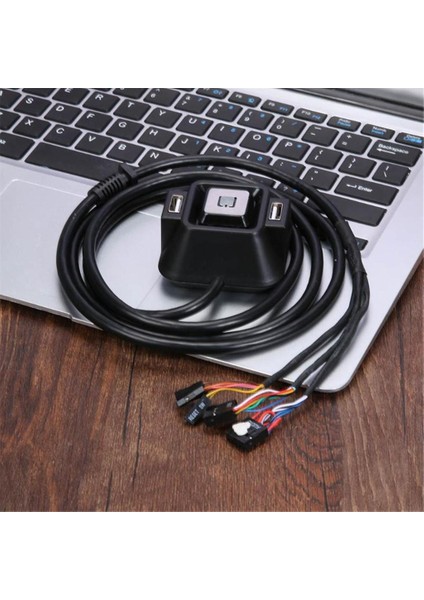 Bilgisayar Masaüstü Pc Anahtarı Ev Sıfırlama Düğmesi Ile 2 USB Bağlantı Noktası ve Ses 3.5mm (Yurt Dışından)