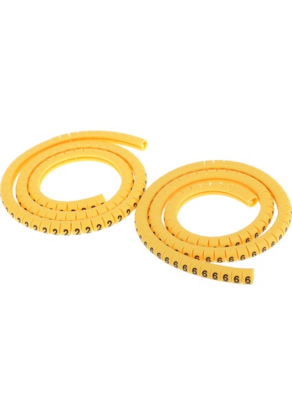 1000X Pvc Sarı Kablo Tel Marker Etiketleri Etiket Yönetimi 4mm² Ec-2 (Yurt Dışından)